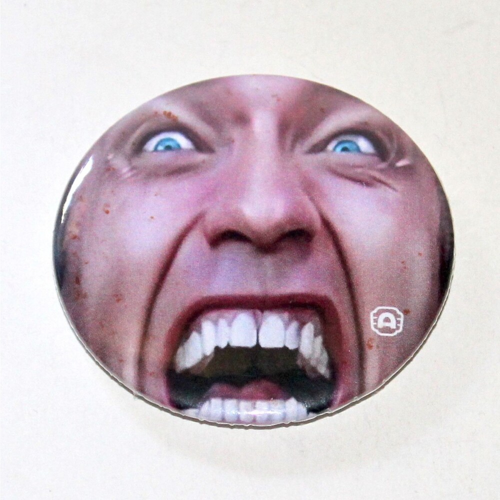 Total Recall movie pin button Alamo Drafthouse Arnold Schwarzenegger sci-fi